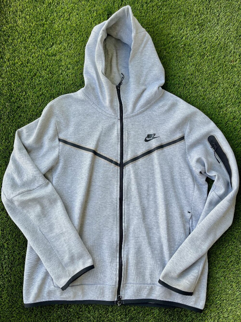 Nike Sportswear Tech Fleece FULL SUIT (Jacket AND Pants) Men Sz L Grey/Black